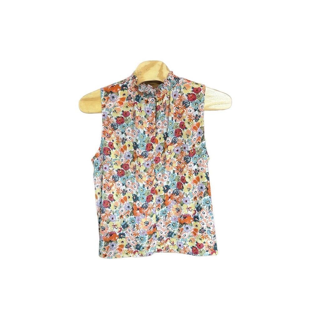Alex & Lily 3X High Color Floral Sleeveless Shirt